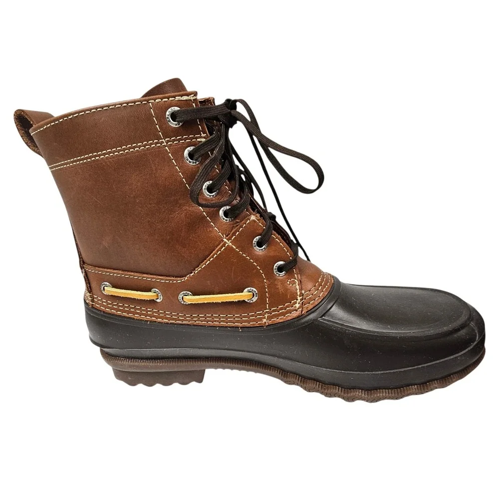 Sperry Top-Sider Mens Avenue Duck Boots Brown Black Waterproof STS13457 Size 11M